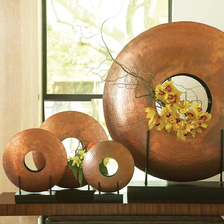 Copper Disk Vase - House Of Denmark